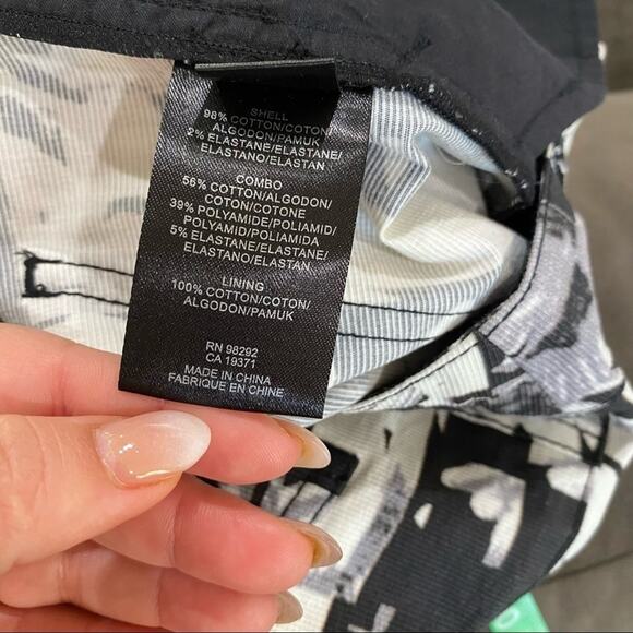 Tibi Arel Contrast Black White Slim Trousers Stretch Pants NWT Size 4 - Picture 8 of 9